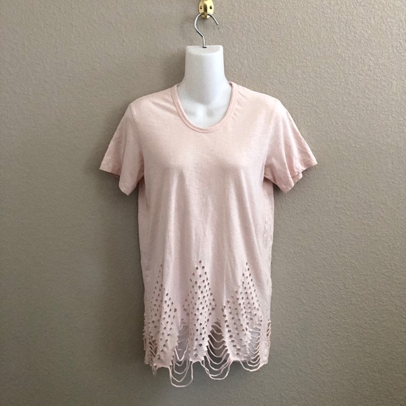 Anthropologie Tops - Pepin Anthropologie Short Sleeve Cut Out T-Shirt